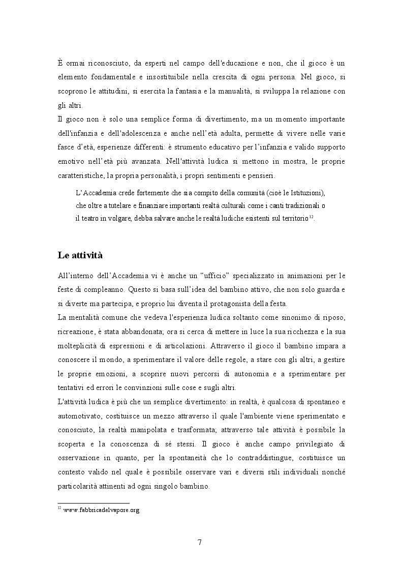 Estratto dalla tesi: Il gioco dimenticato. Giocare fra tradizione e innovazione