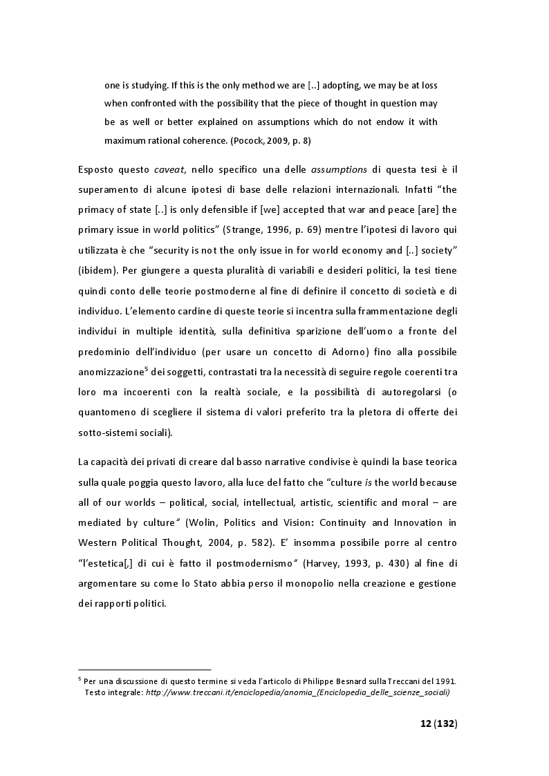 Estratto dalla tesi: Sovranità condivisa: limiti e possibilità dei privati come attori politici globali