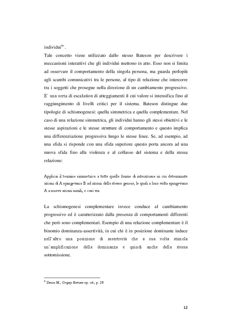 Estratto dalla tesi: Una visione olistica del mondo: dall'ecologia della mente al doppio vincolo.