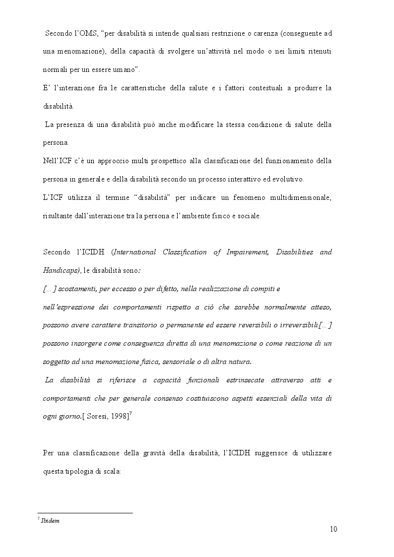 Estratto dalla tesi: La Riabilitazione Equestre in una prospettiva riabilitativa bio - psico - sociale