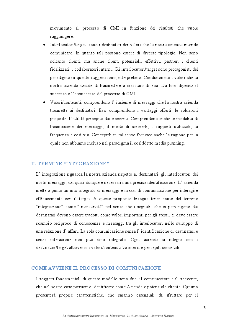 Estratto dalla tesi: La comunicazione integrata di marketing: il caso Aboca - Apoteca Natura