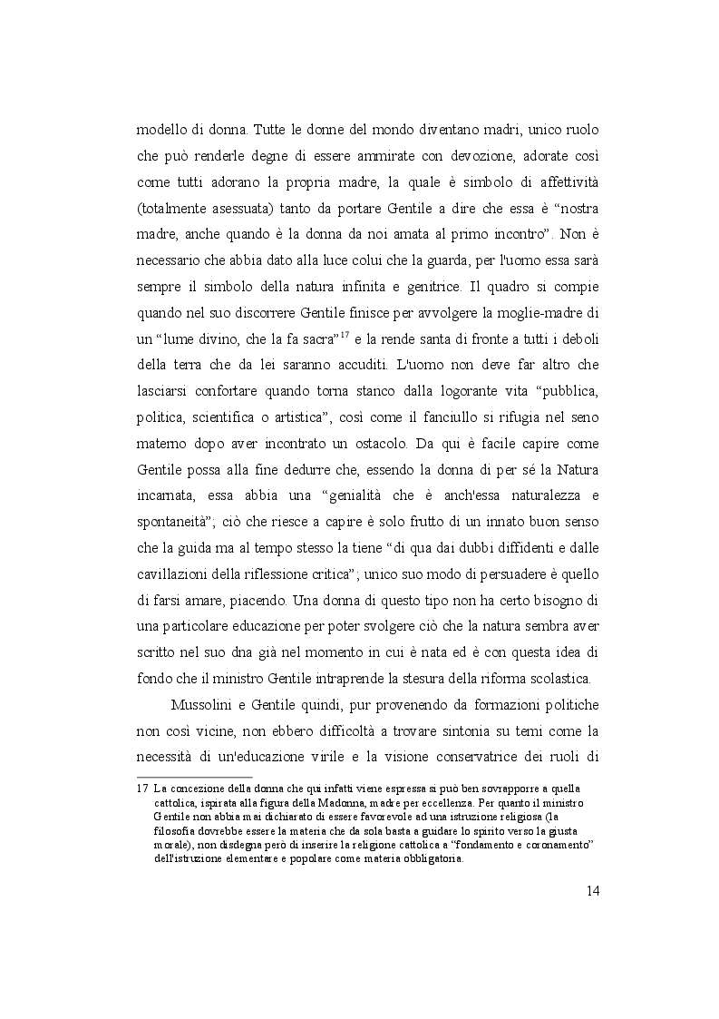 Estratto dalla tesi: Genere e Scuola: scuole elementari e istituti magistrali nell'Italia fascista