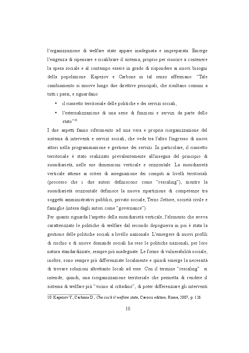 Estratto dalla tesi: Terzo settore e Innovazione sociale