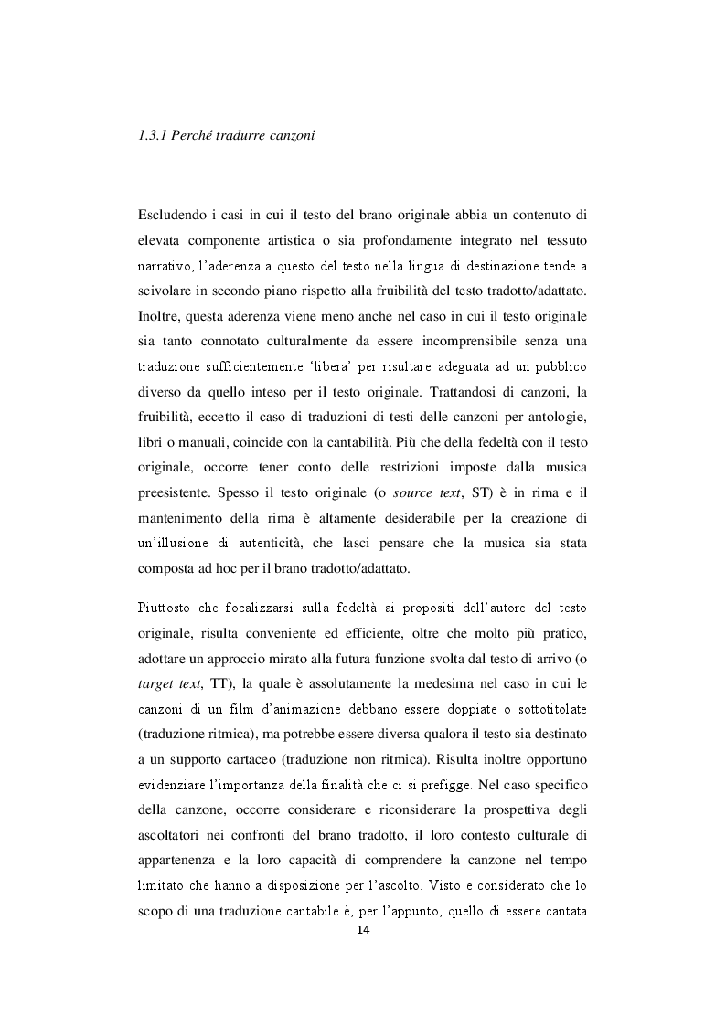 Estratto dalla tesi: Le canzoni nei classici Disney: Analisi comparativa delle versioni originali e italiane
