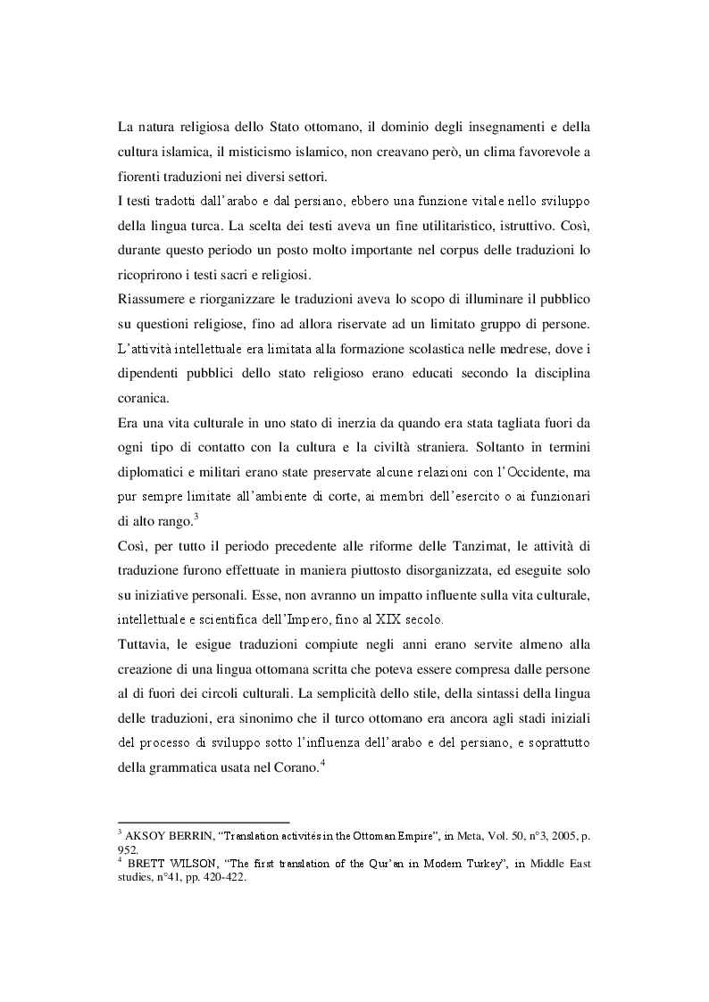 Estratto dalla tesi: La traduzione letteraria in Turchia