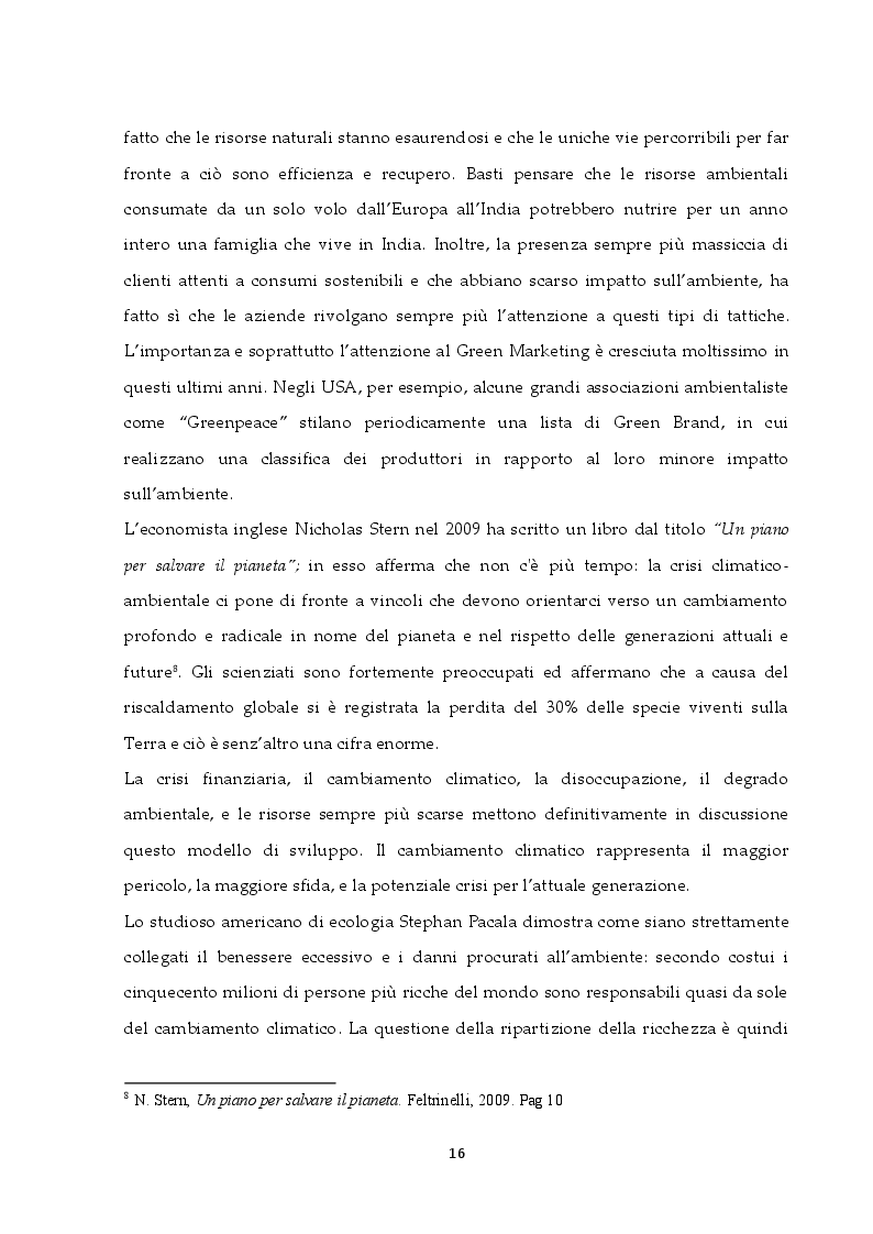 Estratto dalla tesi: Il Green Marketing: Comunicare il Verde