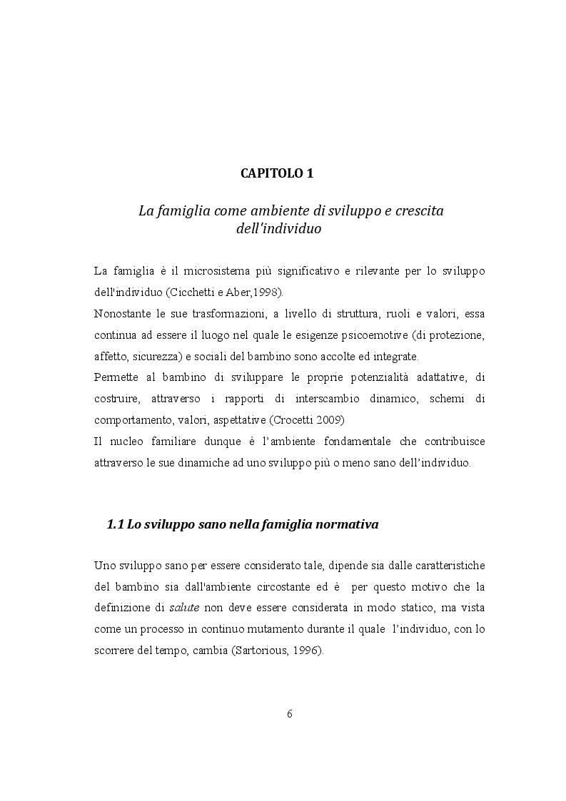 Anteprima della tesi: La rappresentazione della famiglia nei bambini maltrattati , Pagina 4