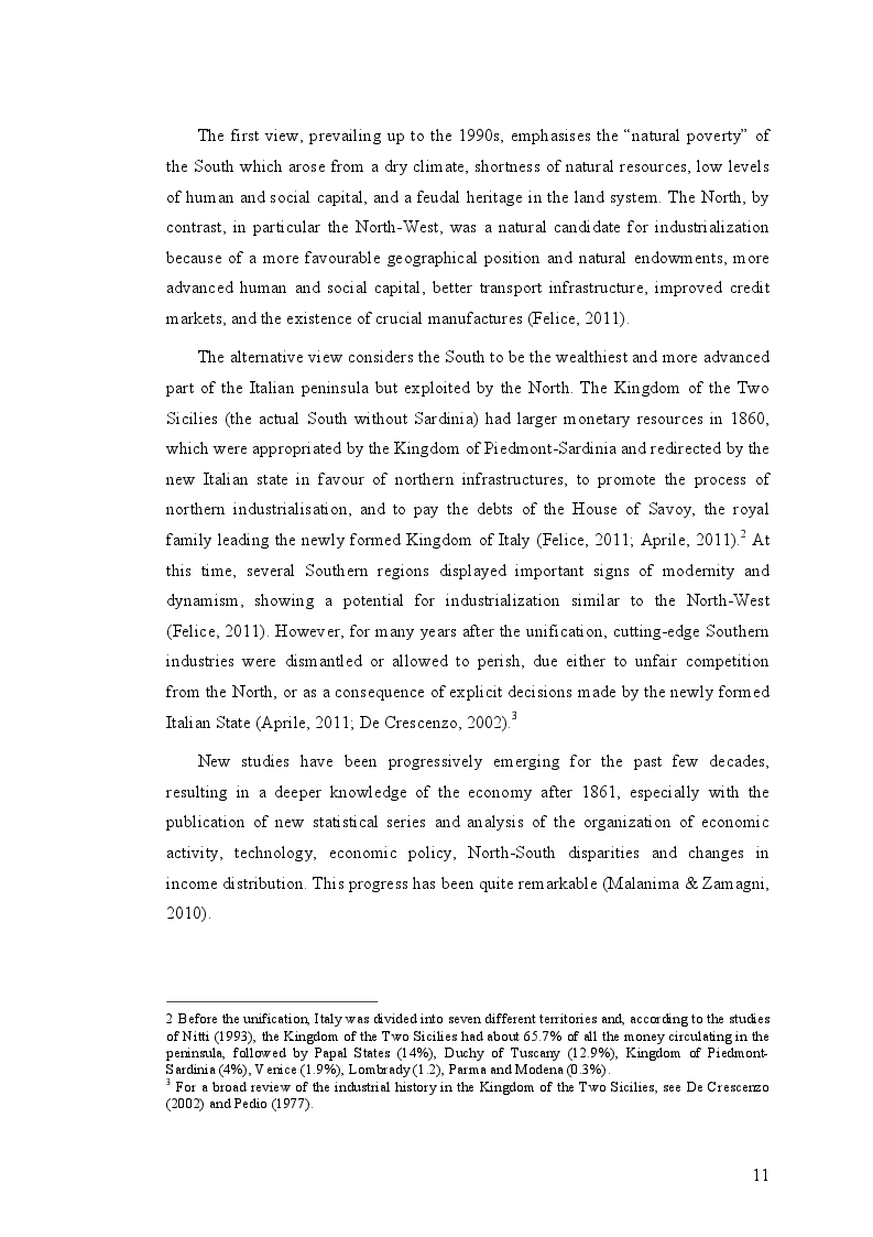 Estratto dalla tesi: An Analysis of Interregional Migration in Italy