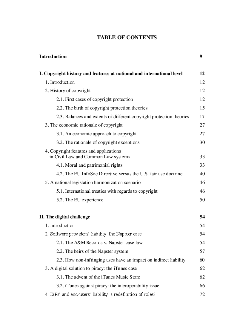Indice della tesi: Into the Wired: Digital Freedom or Piracy? The ECJ's ''Nintendo v. PC Box'' Case Law as an Emblematic Example of Copyright Contradictions in the Information Society, Pagina 1