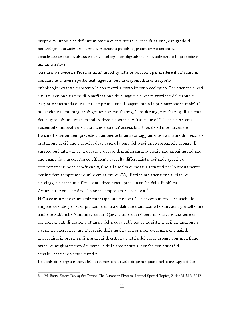 Estratto dalla tesi: Smart cities: opportunità e criticità di uno sviluppo territoriale sostenibile