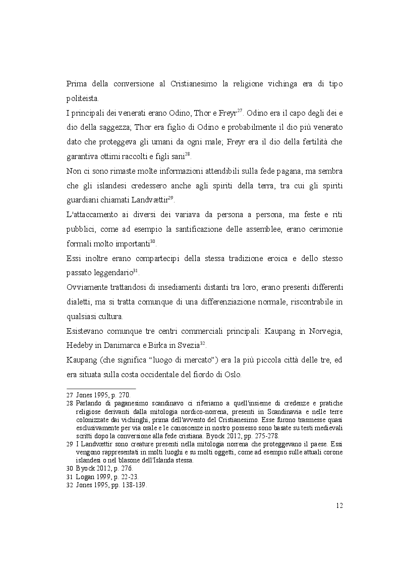 Estratto dalla tesi: Vichinghi: antichi viaggi di esplorazione nell'Atlantico settentrionale