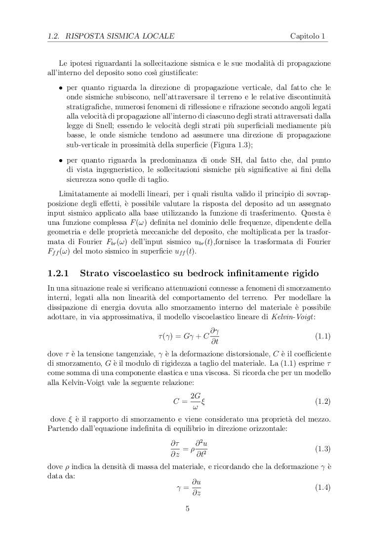 Estratto dalla tesi: Determinazione dell'effetto filtro in fondazioni interrate