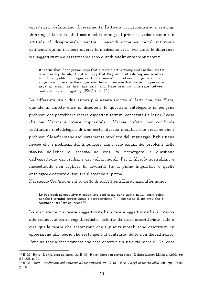 Estratto dalla tesi: John L. Mackie e l'ontologia morale