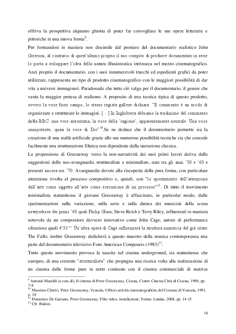 Estratto dalla tesi: Peter Greenaway. Il cinema: arte della visione