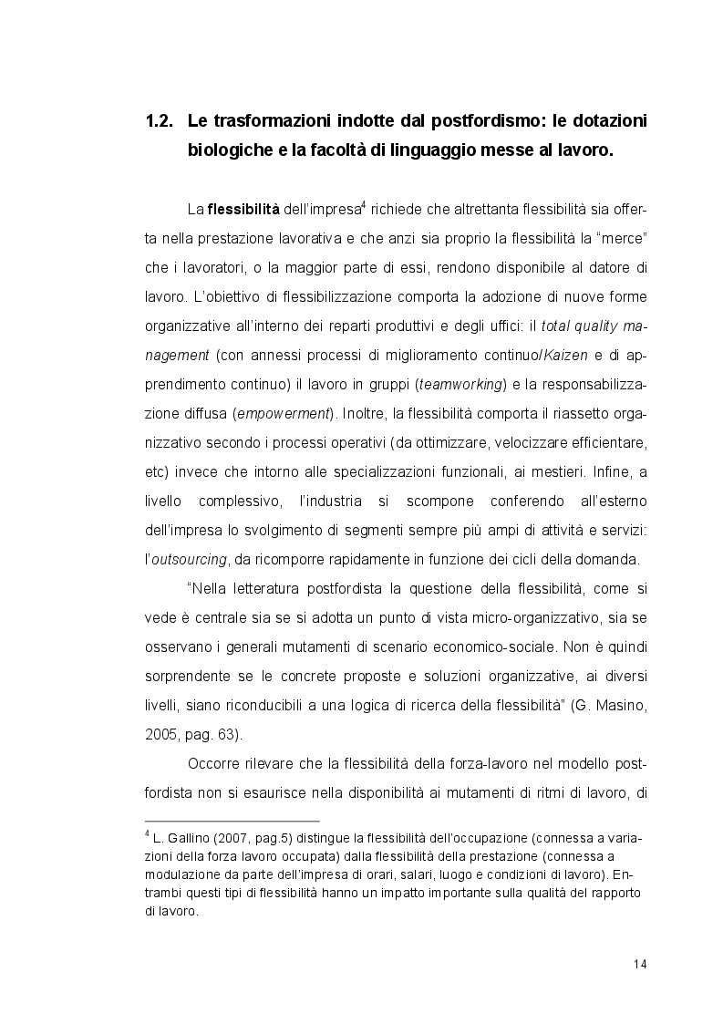 Estratto dalla tesi: Lavoro e Linguaggio