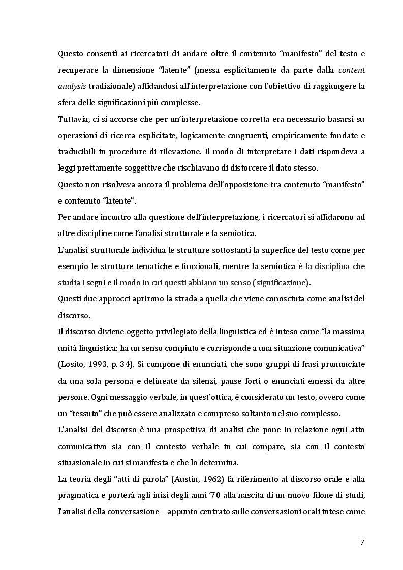 Estratto dalla tesi: Il "senso" del discorso terapeutico: uno studio di caso con la Discourse Flow Analysis (DFA)