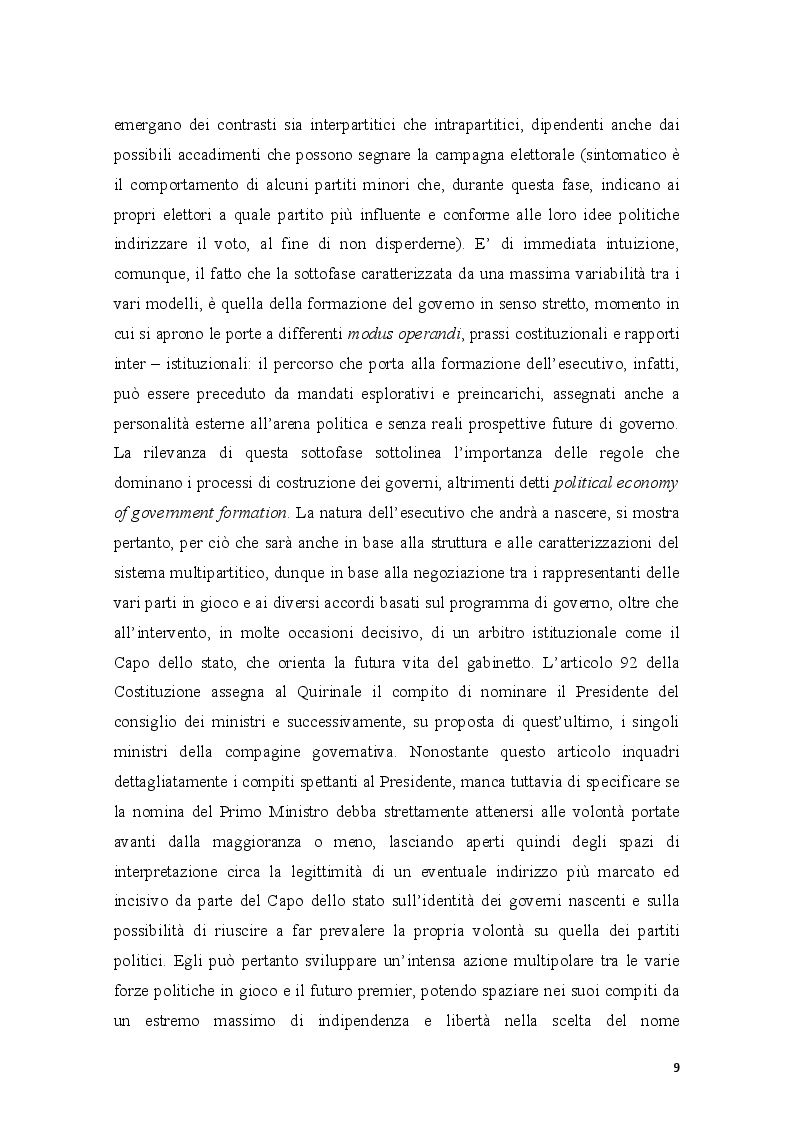 Estratto dalla tesi: Il caso Napolitano: il ruolo del Capo dello Stato nel sistema di governo italiano (2006 - 2013)