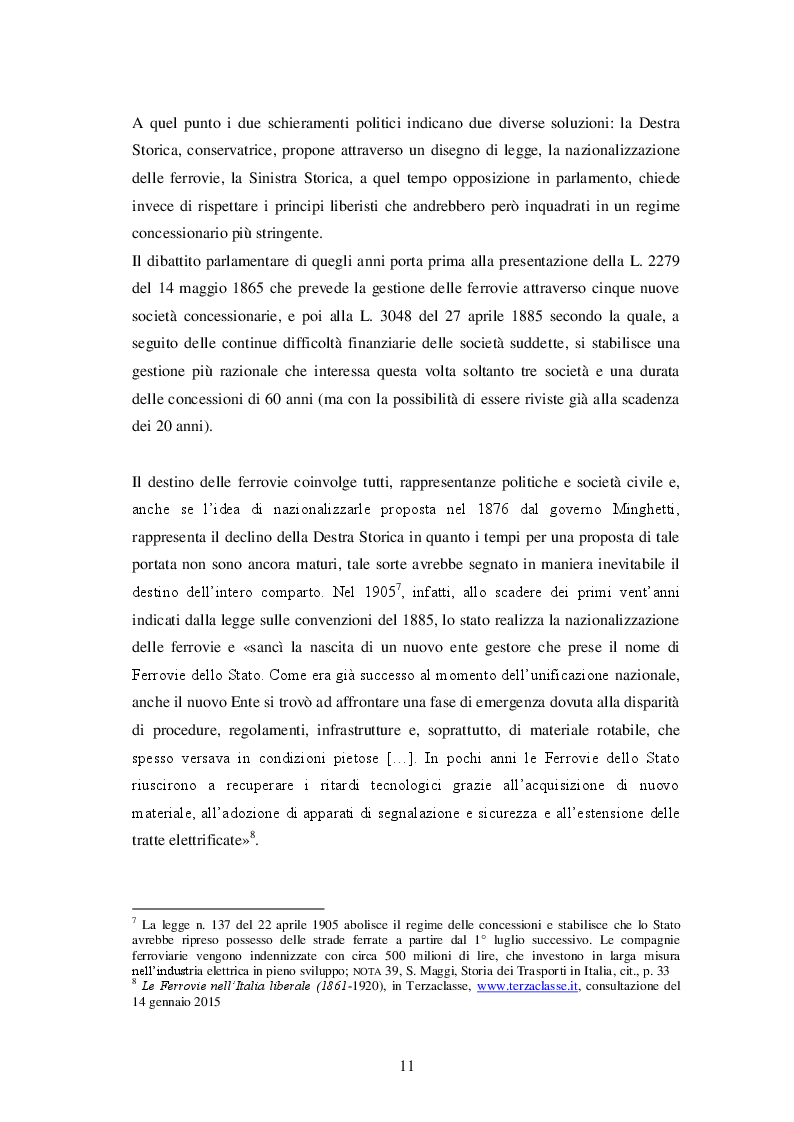 Estratto dalla tesi: Le Autostrade nella politica dei Trasporti italiana: Due studi di caso a confronto