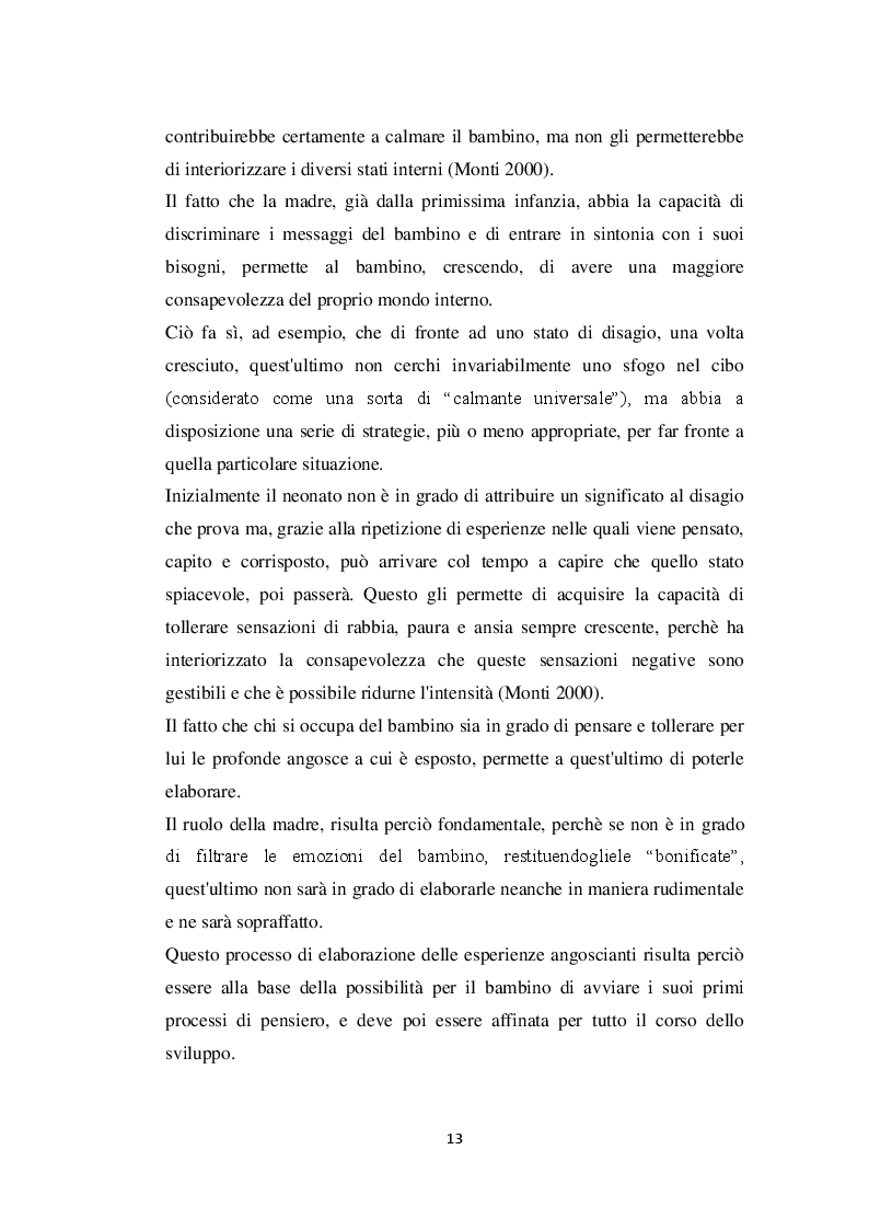 Estratto dalla tesi: Diventare madre: risorse e criticità del percorso