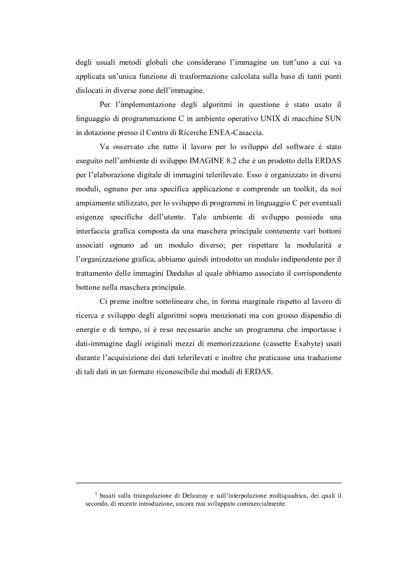Anteprima della tesi: Correzione geometrica di immagini telerilevate da aereo, Pagina 4