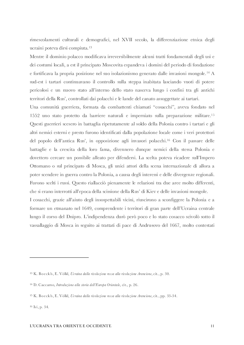 Estratto dalla tesi: L'Ucraina tra Oriente e Occidente