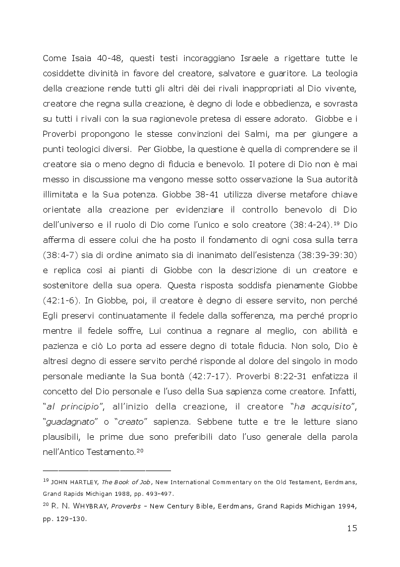 Estratto dalla tesi: La teologia della creazione nel libro della Genesi