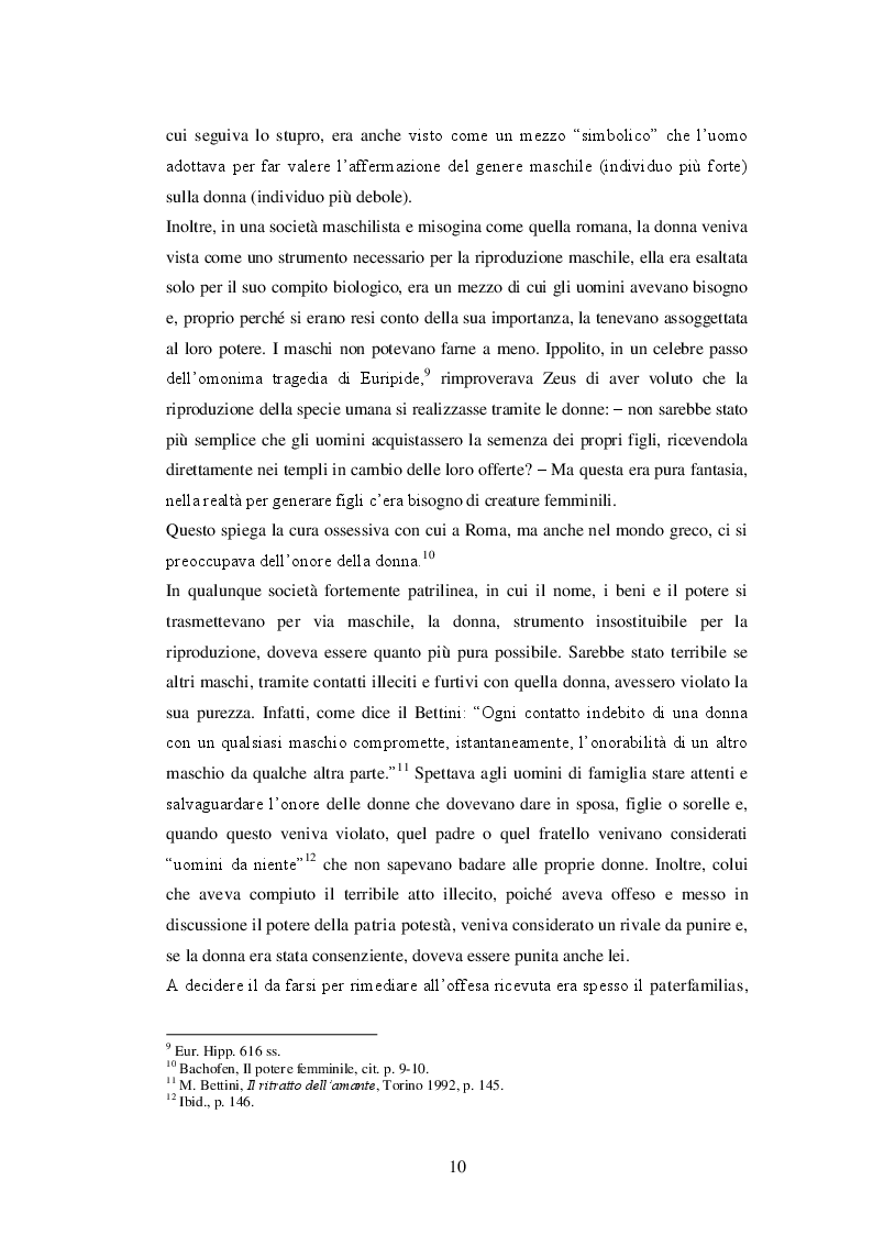 Estratto dalla tesi: Il raptus della donna nell'antica Roma