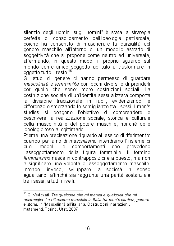 Estratto dalla tesi: Un altro genere di comunicazione. Il maschilismo nel linguaggio politico e mediatico italiano