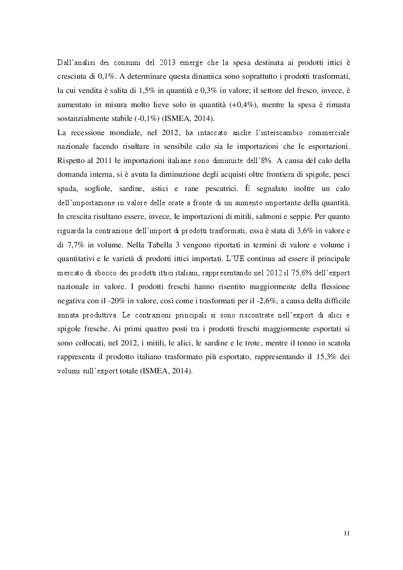 Estratto dalla tesi: Igiene e commercializzazione dei prodotti della pesca freschi e congelati