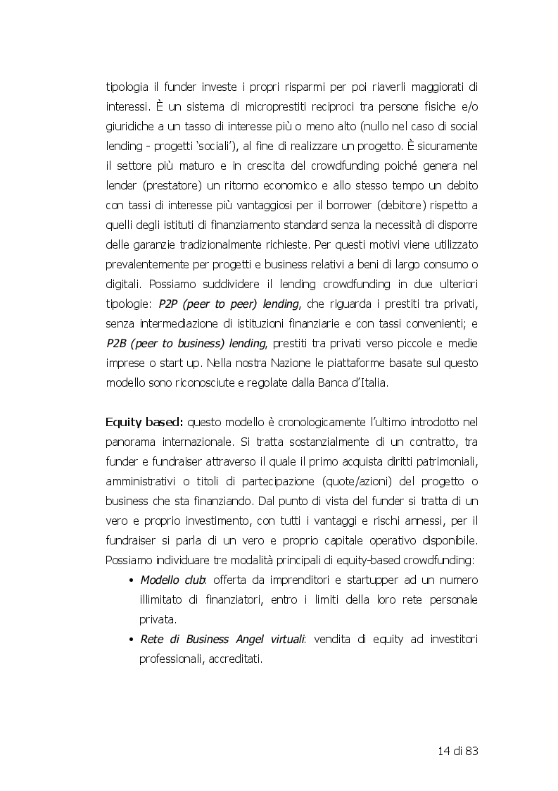 Estratto dalla tesi: Crowdfunding: la relazione finanzia le idee