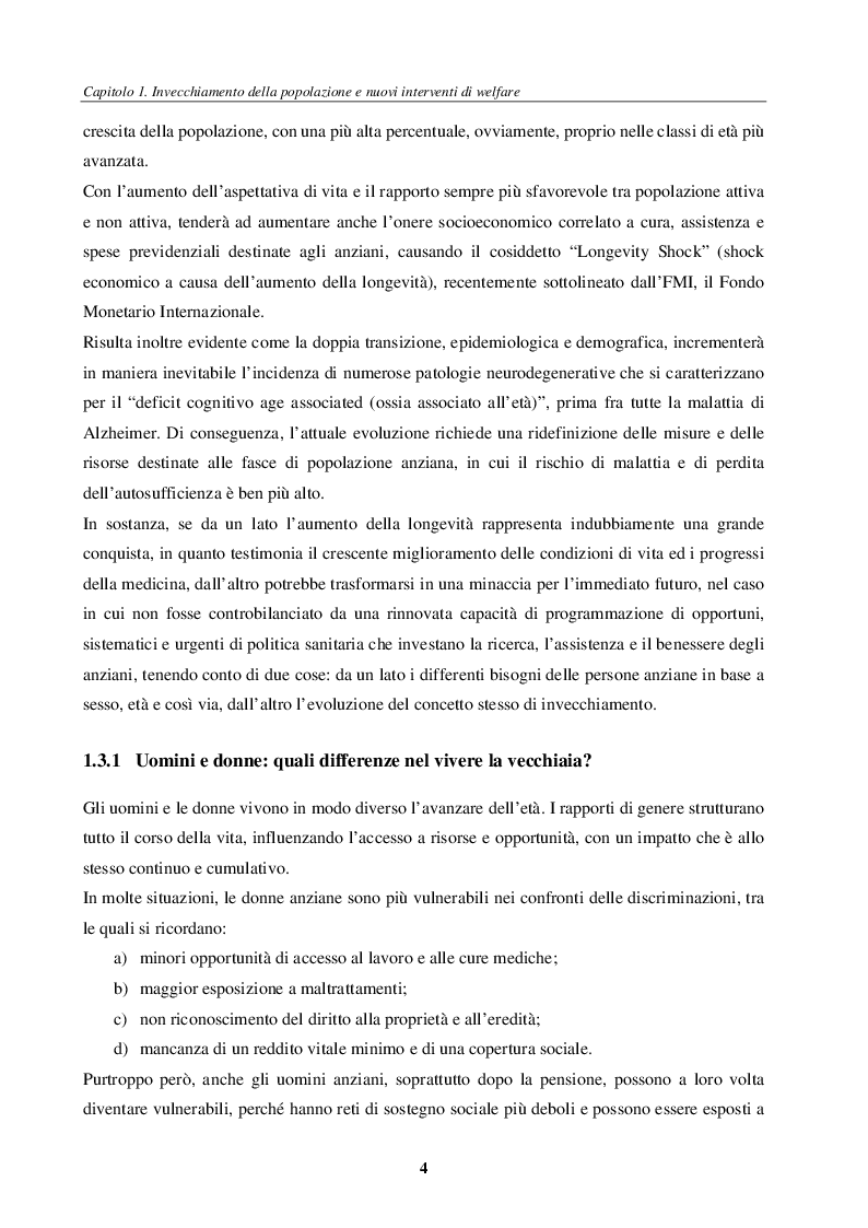 Estratto dalla tesi: La storia secondo noi: esperienze di vita nell'anziano istituzionalizzato