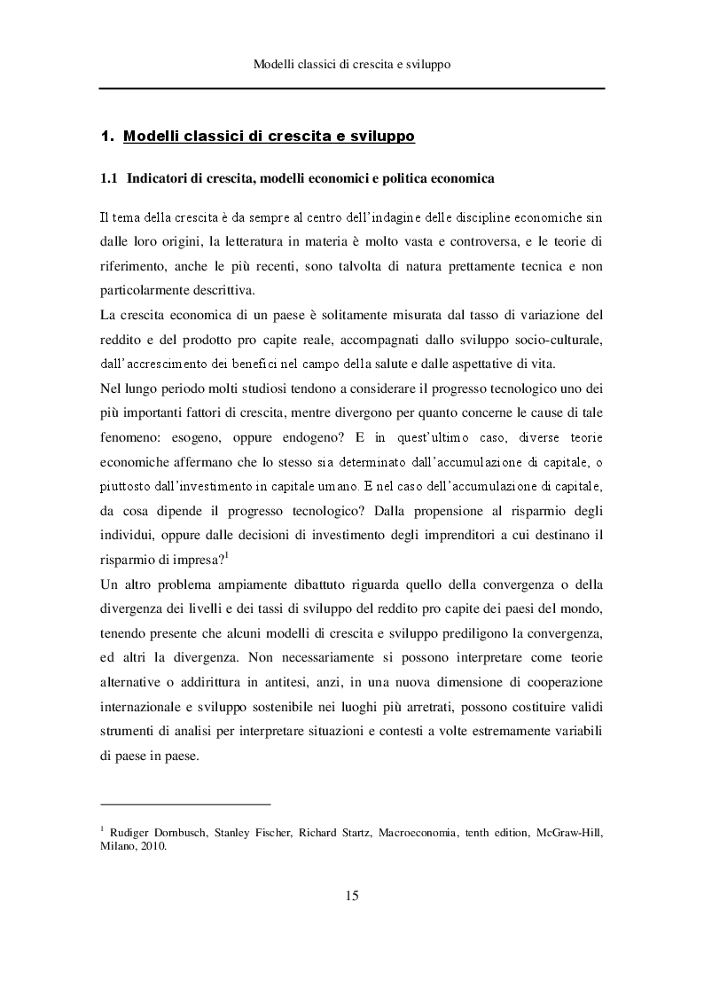 Estratto dalla tesi: Analisi dei modelli di crescita economica e nuove teorie sulla decrescita serena e sviluppo sostenibile