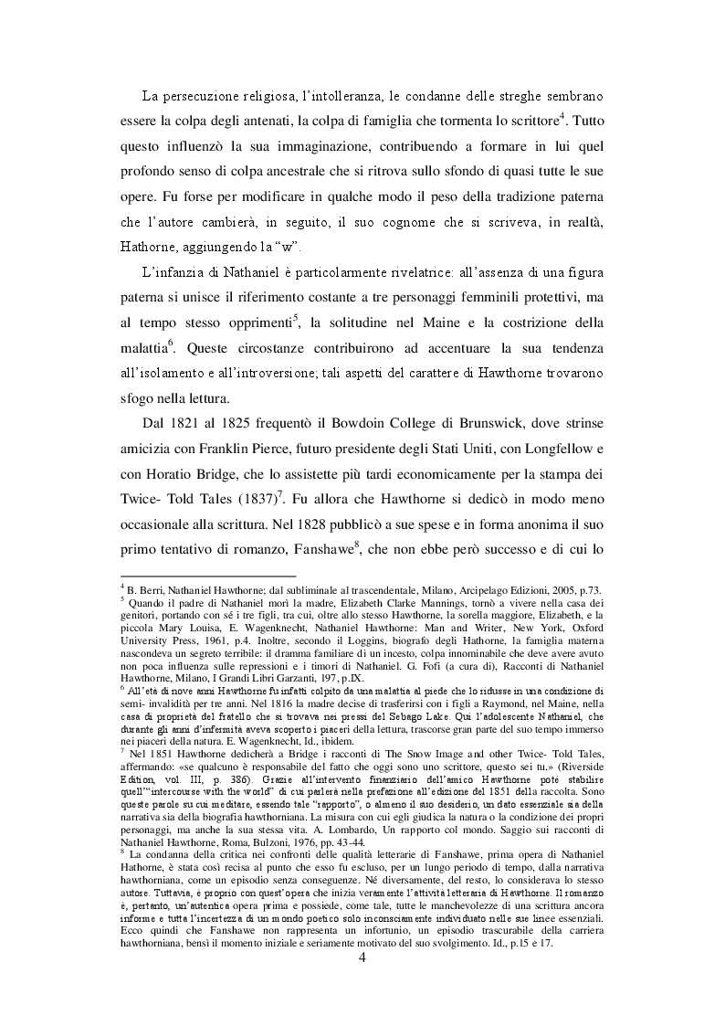 Anteprima della tesi: L'immagine riflessa: il ritratto e lo specchio nella narrativa di Nathaniel Hawthorne, Pagina 4