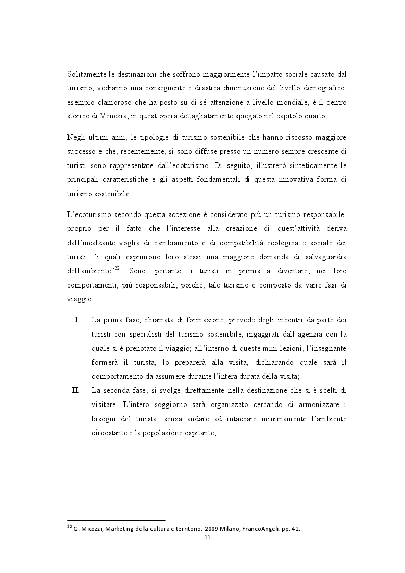 Estratto dalla tesi: Integrità e sostenibilità sociale nel turismo, il caso Venezia e Bardolino