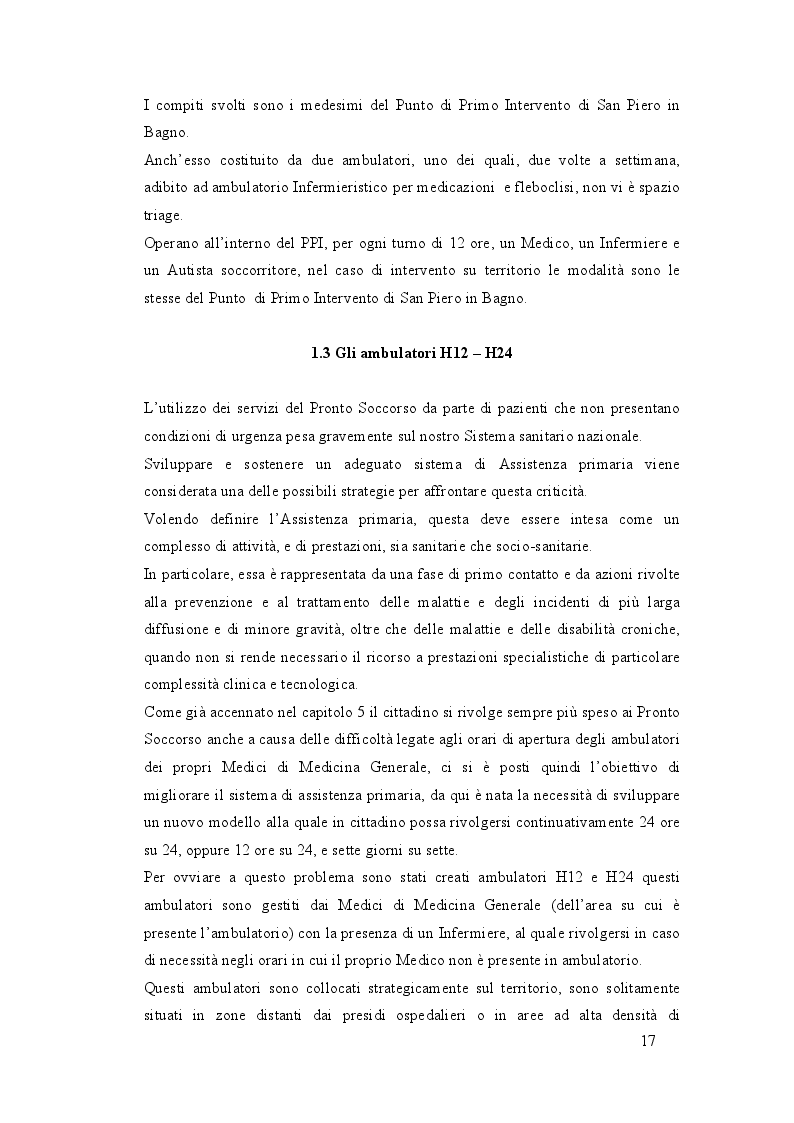 Estratto dalla tesi: TRASFORMAZIONI IN ATTO: integrazione tra ospedale e territorio per la diminuzione degli accessi impropri in Pronto Soccorso
