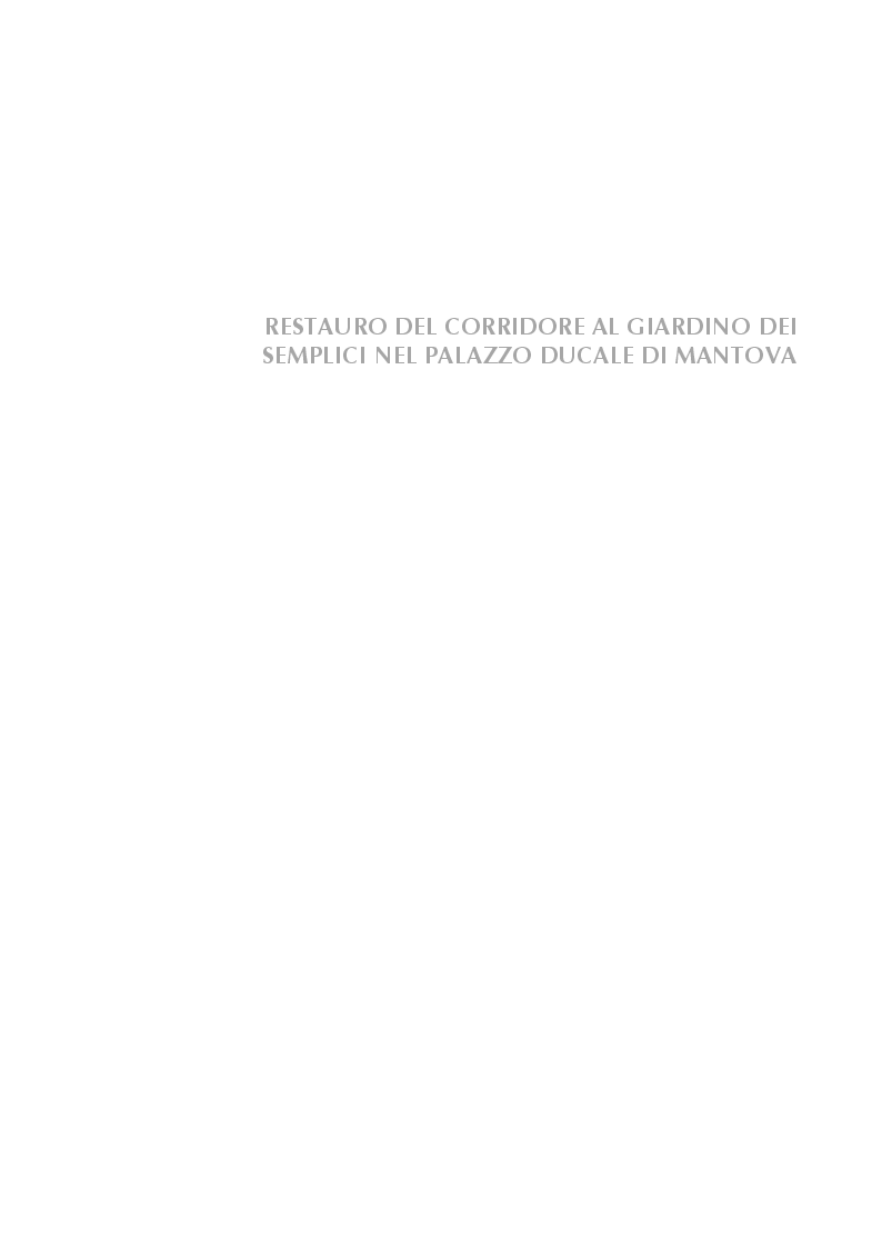 Anteprima della tesi: Restauro del Corridore al Giardino dei Semplici nel Palazzo Ducale di Mantova , Pagina 1