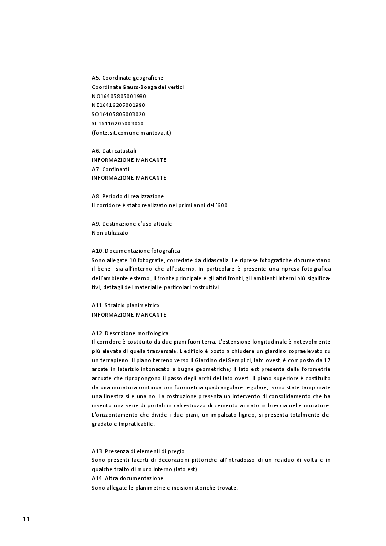Anteprima della tesi: Restauro del Corridore al Giardino dei Semplici nel Palazzo Ducale di Mantova , Pagina 6
