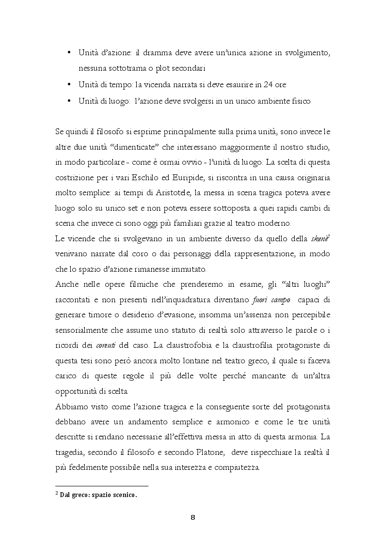 Estratto dalla tesi: L'unità di luogo nel cinema. Evoluzione del personaggio cinematografico all'interno di uno spazio concentrazionario.