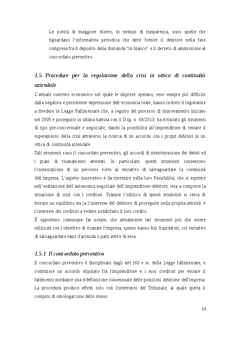 Estratto dalla tesi: Il ruolo del professionista attestatore nella risoluzione della crisi d'impresa