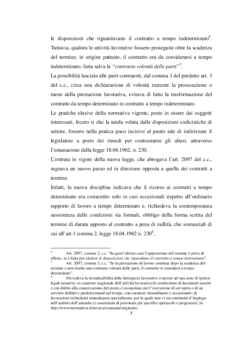 Estratto dalla tesi: Contratto di lavoro subordinato a tempo determinato dopo la liberalizzazione