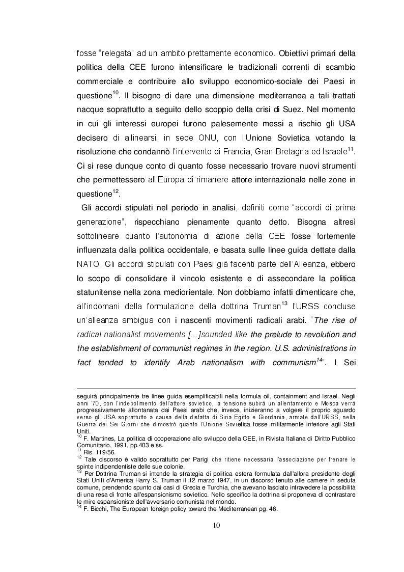 Estratto dalla tesi: Europa e Mediterraneo. Dal Trattato di Roma al Partenariato per la Democrazia e la Prosperità Condivisa con il Mediterraneo meridionale. I casi dell’Autorità Palestinese e dello Stato d’Israele