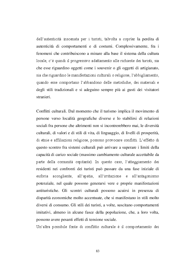 Estratto dalla tesi: Pianificazione dello Sviluppo Sostenibile del Settore Turistico