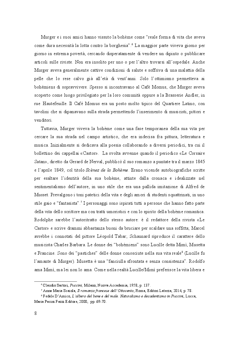 Estratto dalla tesi: ''La Bohème'' di Giacomo Puccini fra simbolismo e scapigliatura