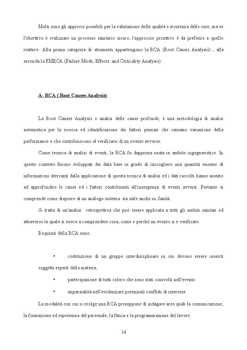 Estratto dalla tesi: Gestione del rischio clinico nell'allestimento dei farmaci antiblastici