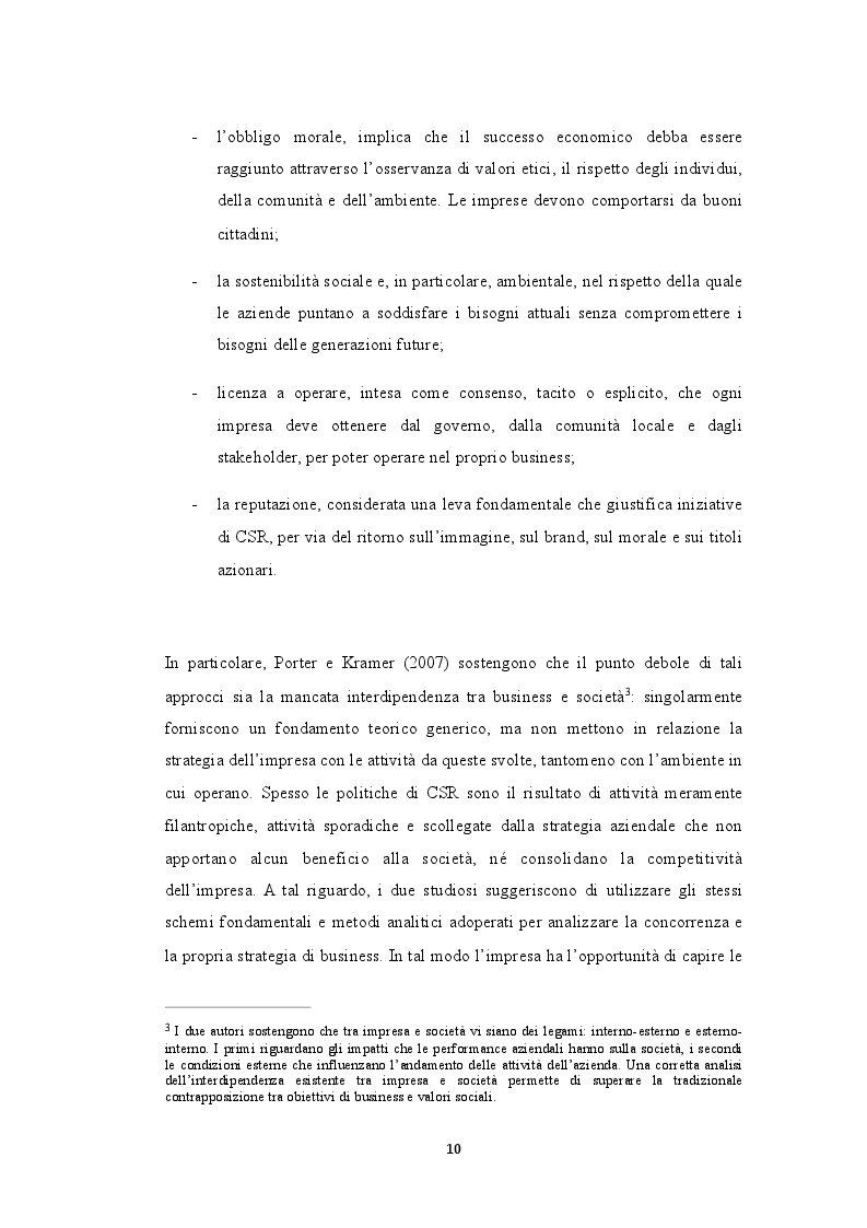 Estratto dalla tesi: L'integrazione della Corporate Social Responsibility nella strategia. Il caso Gruppo Sada.