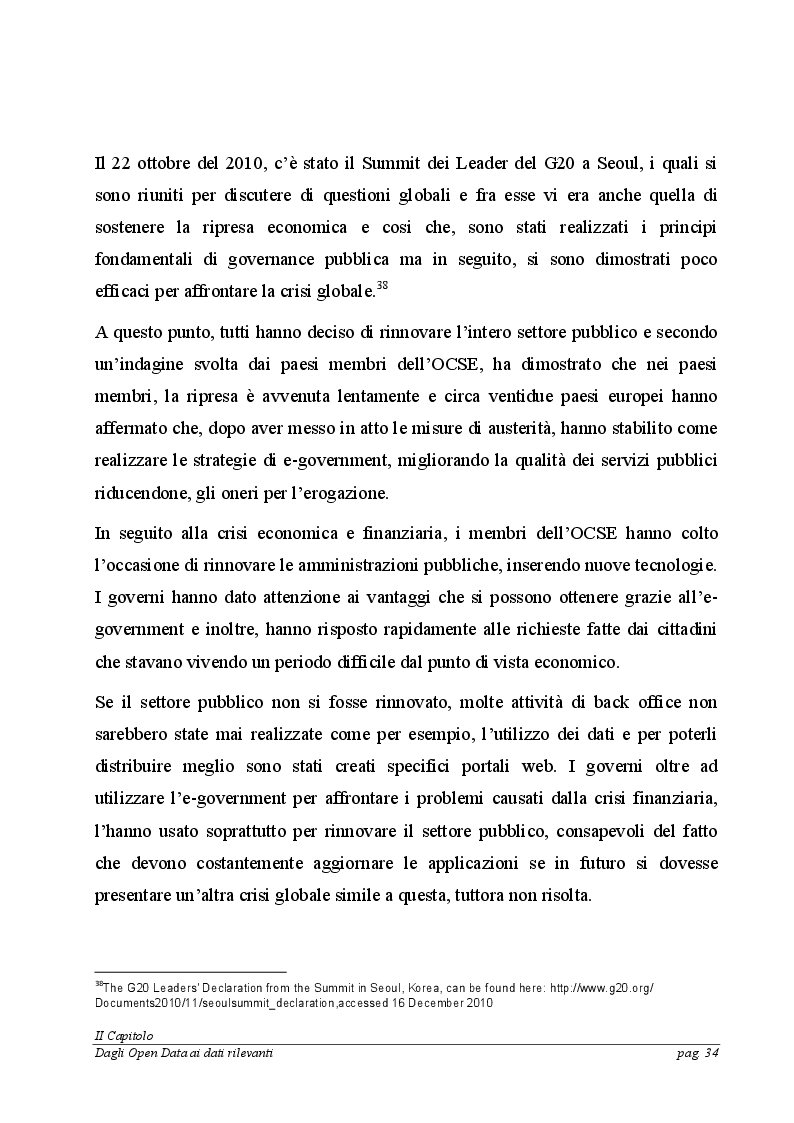 Estratto dalla tesi: Dagli Open Data ai dati rilevanti