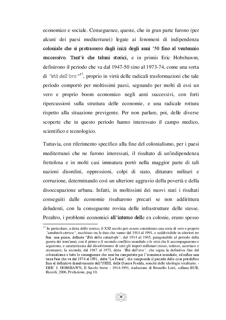 Estratto dalla tesi: Lo sviluppo economico dei paesi del Mediterraneo dal 1950 al 2013
