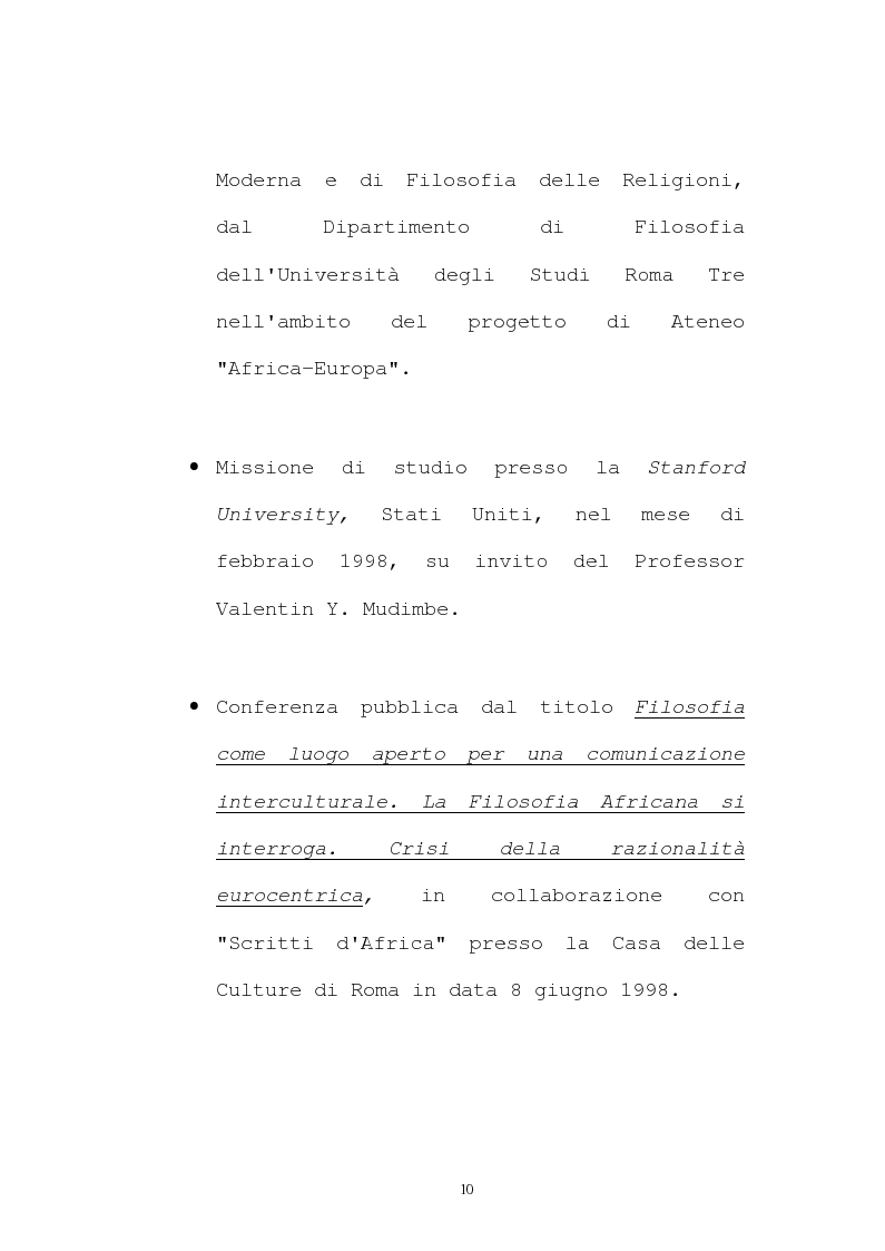 Anteprima della tesi: Il pensiero socio-politico di Tsenay Serequeberhan: un'ermeneutica della filosofia africana, Pagina 6