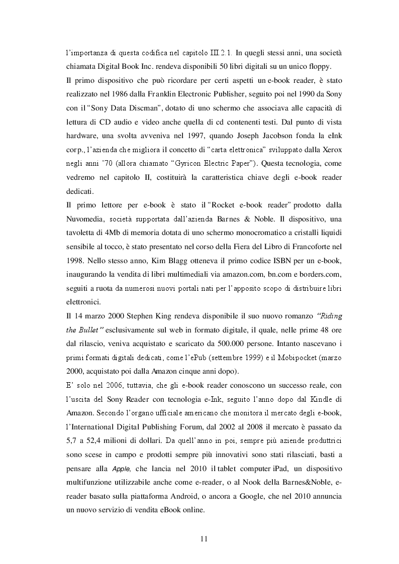 Estratto dalla tesi: E-book: progetto e realizzazione di libri in formato digitale