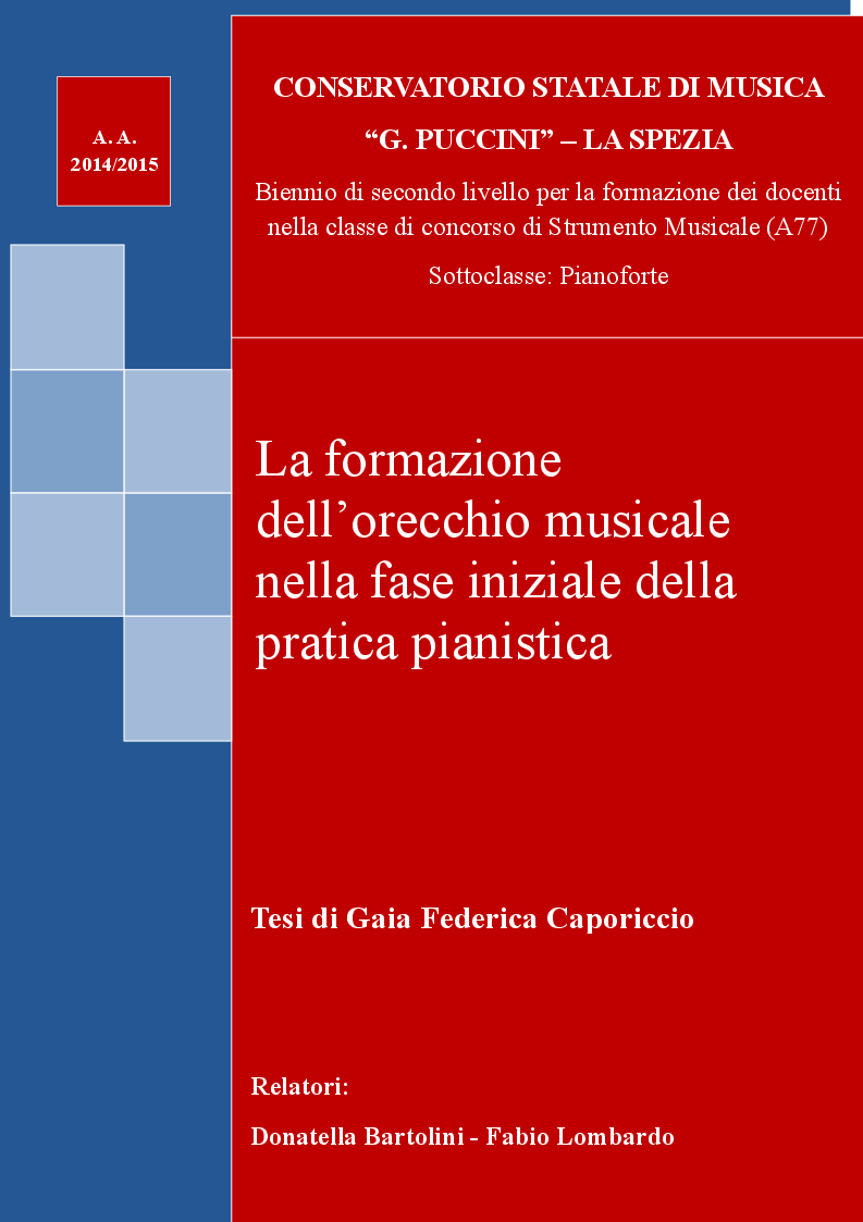 Anteprima della tesi: La formazione dell'orecchio musicale nella fase iniziale della pratica pianistica, Pagina 1